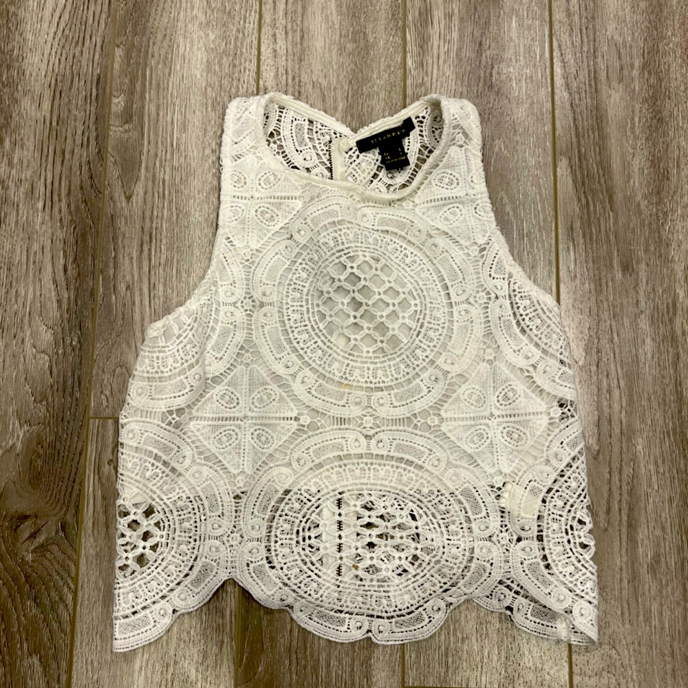 Urban planet white tank crop top